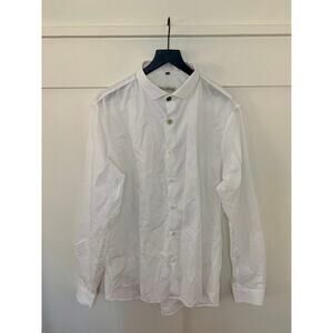 Neill Katter Button Down Shirt in White Size 3XL Long Sleeve Classic Formal